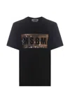 Msgm Camouflage Print Logo T-shirt
