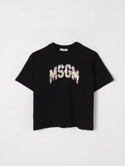 MSGM T-SHIRT MSGM KIDS KIDS COLOR BLACK,420679002