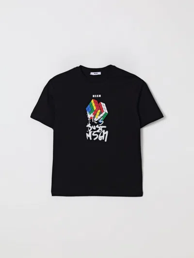 MSGM T-SHIRT MSGM KIDS KIDS COLOR BLACK,H34115002