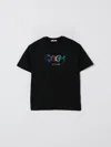 Msgm Black T-shirt For Boy With Logo In Black