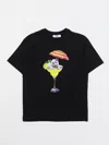 Msgm Graphic-print Cotton T-shirt In Black
