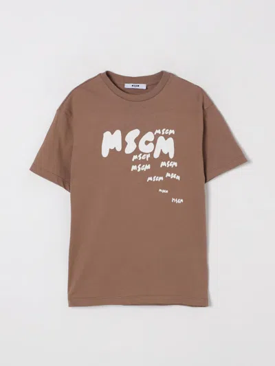 Msgm T-shirt  Kids Kids Color Brown