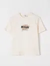 Msgm Short-sleeved T-shirt In Cream