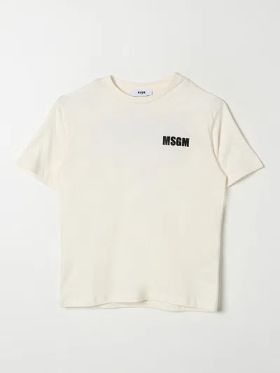 Msgm T-shirt  Kids Kids Color Cream In Cream