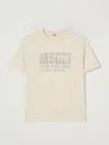 Msgm T-shirt  Kids Kids Color Cream In Neutral