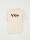 Msgm T-shirt  Kids Kids Color Cream In White