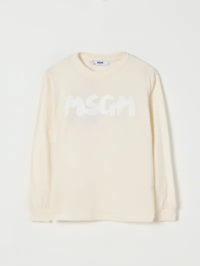 Msgm T-shirt  Kids Kids Color Cream In White