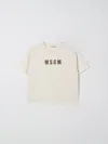 Msgm T-shirt  Kids Kids Color Cream In White
