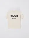 Msgm T-shirt  Kids Kids Color Cream In White