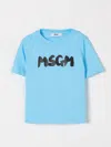 Msgm T-shirt  Kids Kids Color Gnawed Blue