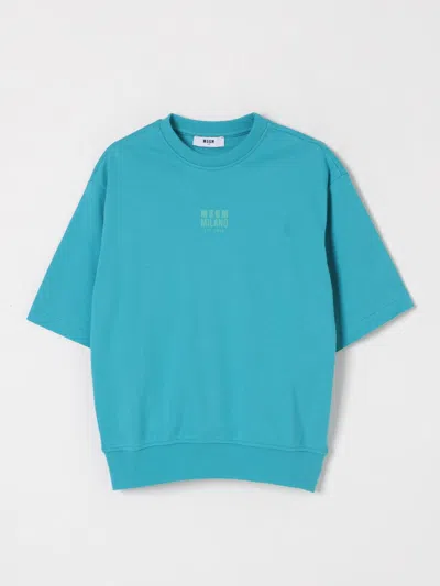 Msgm T-shirt  Kids Kids Color Gnawed Blue In Gnawed Blue