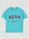 Msgm T-shirt  Kids Kids Color Gnawed Blue