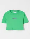 Shop Msgm T-shirt  Kids Kids Color Green