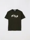 Msgm T-shirt  Kids Kids Color Military In Green