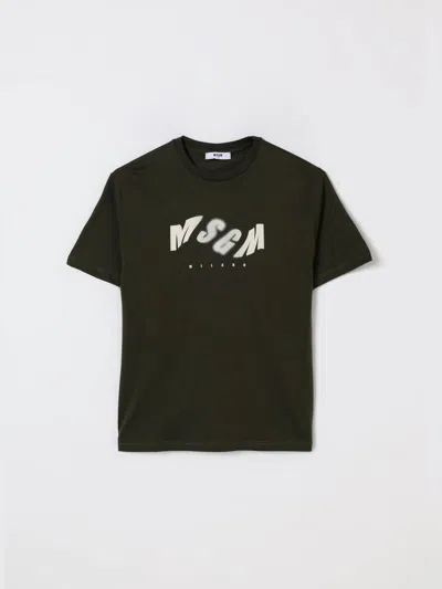 Msgm T-shirt  Kids Kids Color Military In Green