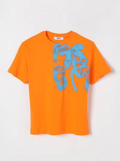 Msgm T-shirt  Kids Kinder Farbe Orange