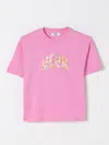 Shop Msgm T-shirt  Kids Kids Color Pink