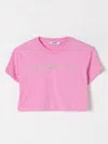 Shop Msgm T-shirt  Kids Kids Color Pink
