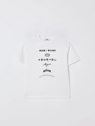 Msgm T-shirt  Kids Kids Color White In Animal Print