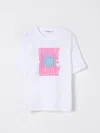 Msgm Logo-embossed T-shirt In Weiss