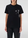 Msgm Embroidered Graphic Crew Neck Top In Schwarz