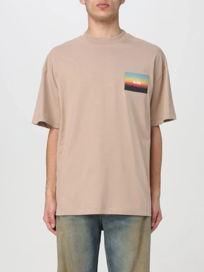 Msgm T-shirt  Men Colour Beige