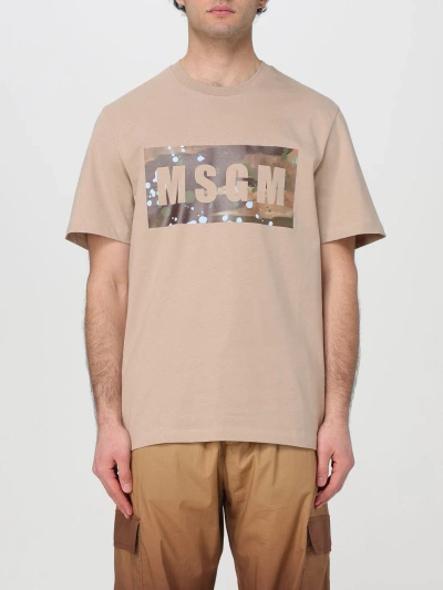 Msgm T-shirt  Men Color Beige