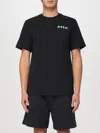 Msgm Logo Cotton Crew Neck T-shirt In Black