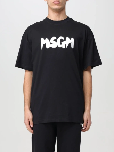 Msgm T恤  男士 颜色 黑色 In Black
