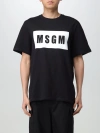 Msgm Printed Cotton T-shirt In Black