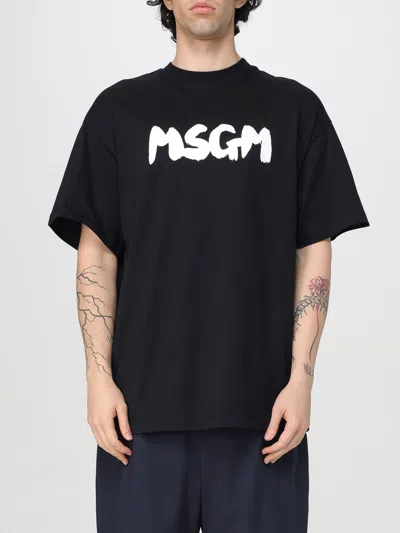 MSGM T-SHIRT MSGM MEN COLOR BLACK,G75332002