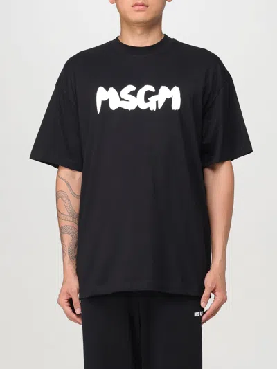 Msgm T-shirt  Men Color Black In Schwarz