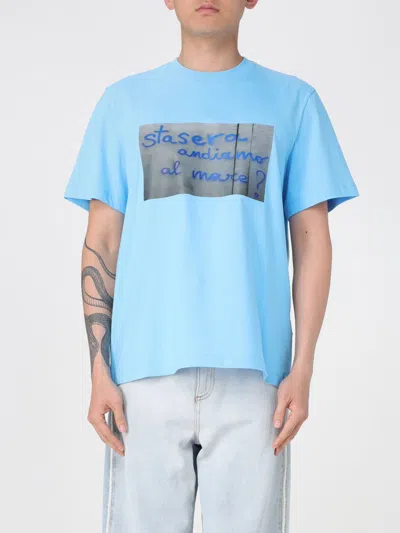 Msgm T-shirt  Men Color Blue