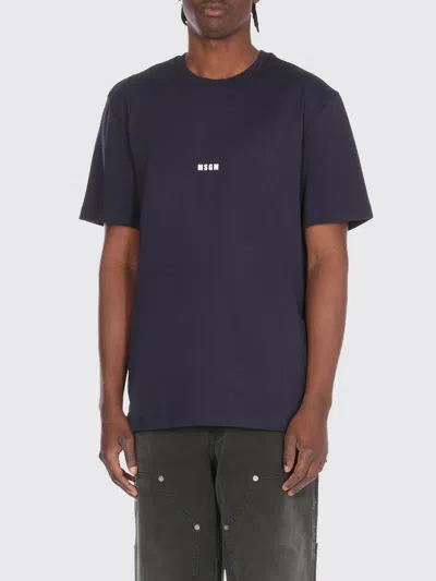 Msgm T-shirt  Men Color Blue