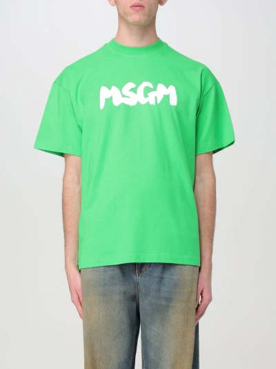 Msgm T恤  男士 颜色 绿色 In Green