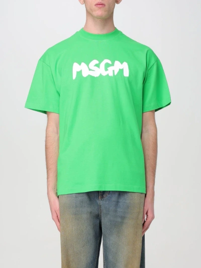 Msgm T-shirt  Men Color Green