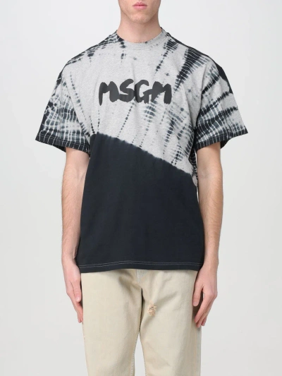 Msgm T-shirt  Men Color Grey In Black