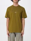 Msgm Cotton T-shirt With Front Printed Logo In Green