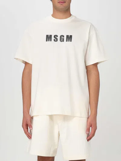 Msgm T-shirt  Men Color Natural