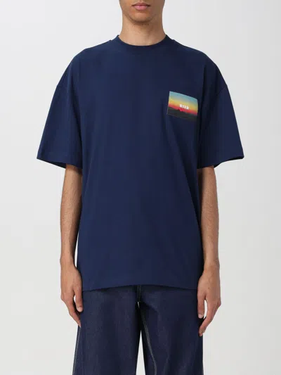 Msgm T-shirt  Men Color Navy