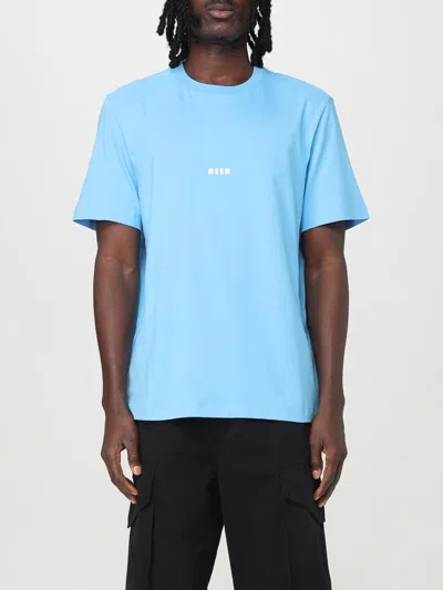 Msgm T-shirt  Men Color Turquoise
