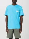 Msgm T-shirt  Men Color Turquoise In Blue