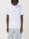 Msgm T-shirt Bianca Logo Minimal In White