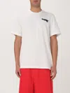 Msgm Logo Embroidered T-shirt With Crew Neck In White