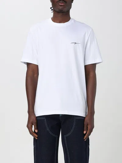 Msgm Embroidered-logo Cotton T-shirt In White