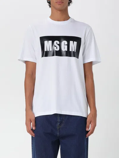 MSGM T-SHIRT MSGM MEN COLOR WHITE,436717001