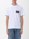 Msgm Cotton T-shirt With Front Printed Logo In White