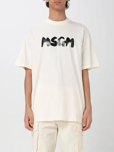 MSGM T-SHIRT MSGM MEN COLOR WHITE,G75332001