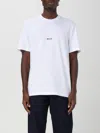 Msgm T-shirt Bianca Logo Minimal In Weiss