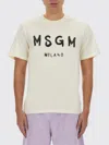 Msgm Cotton T-shirt In Yellow